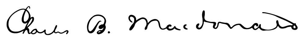 Charles Blair Macdonald's Signature